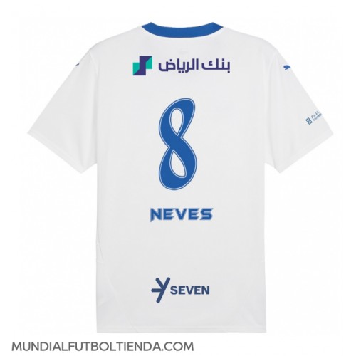 Camiseta Al-Hilal Ruben Neves #8 Segunda Equipación Replica 2024-25 mangas cortas